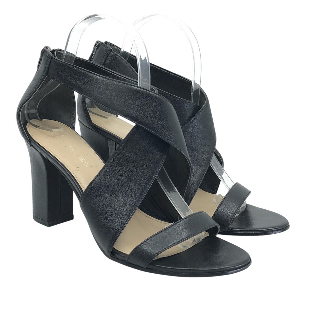 Via Spiga black leather high heel sandal‎